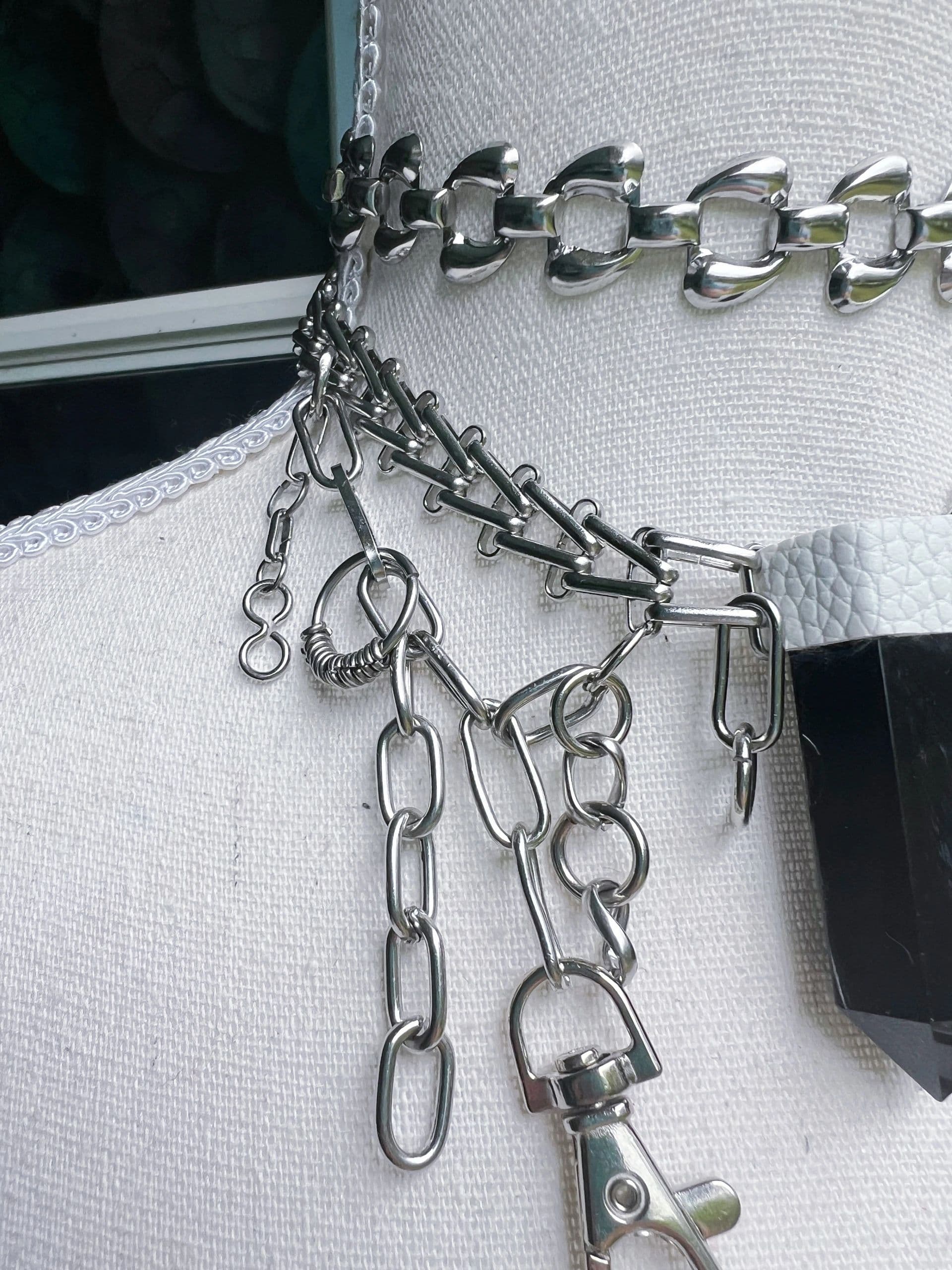 Obsidian Spike Necklace view 2