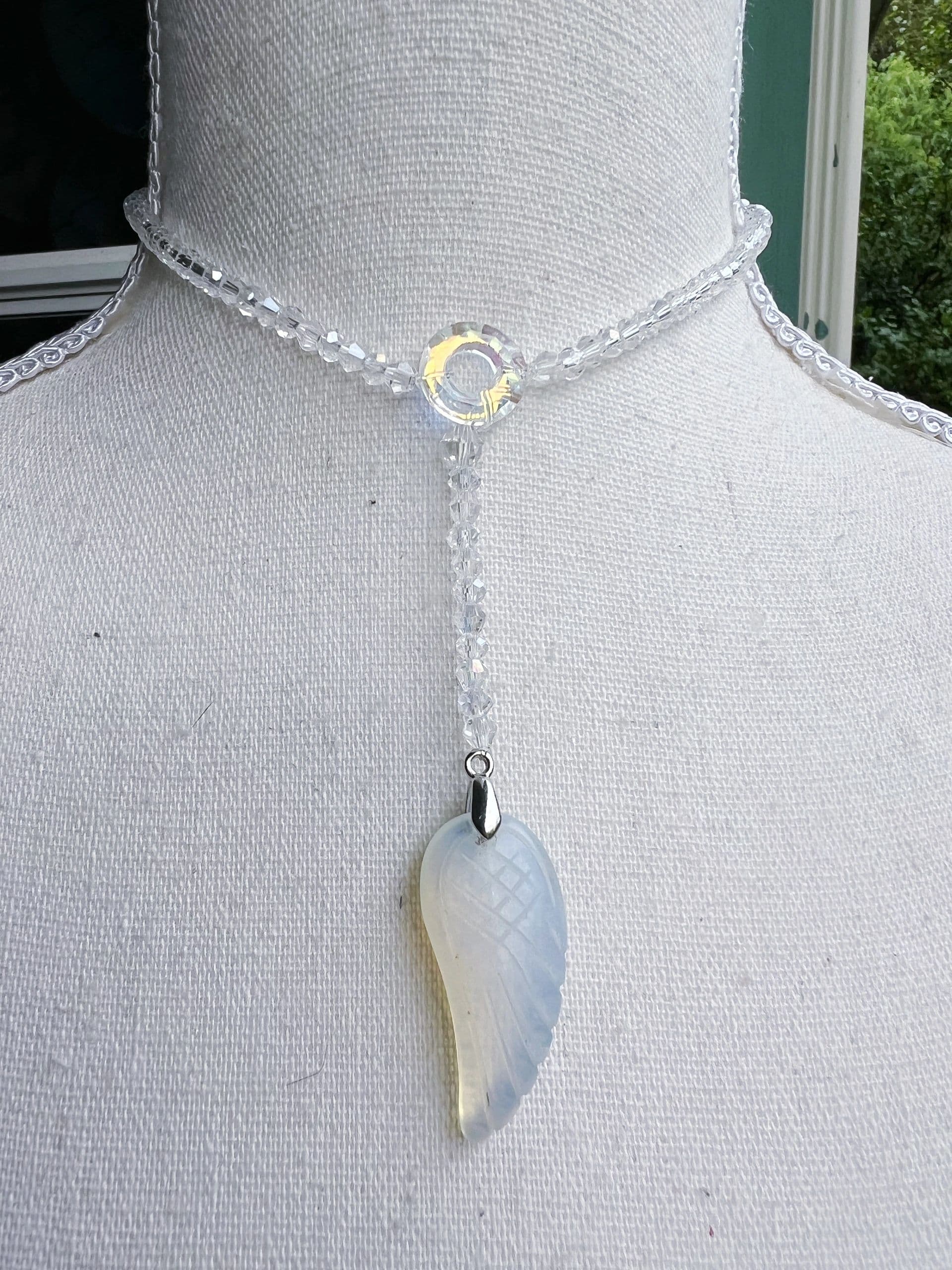 Moonstone Wing Aura Necklace