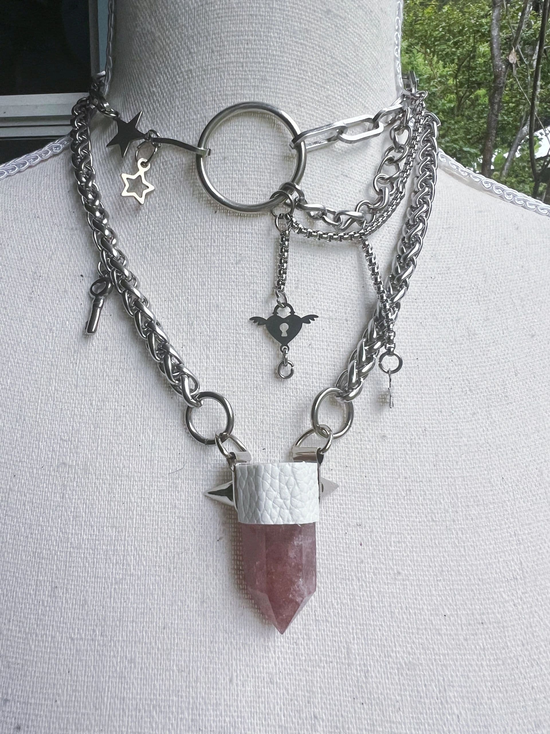Strawberry Quartz Necklace view 2