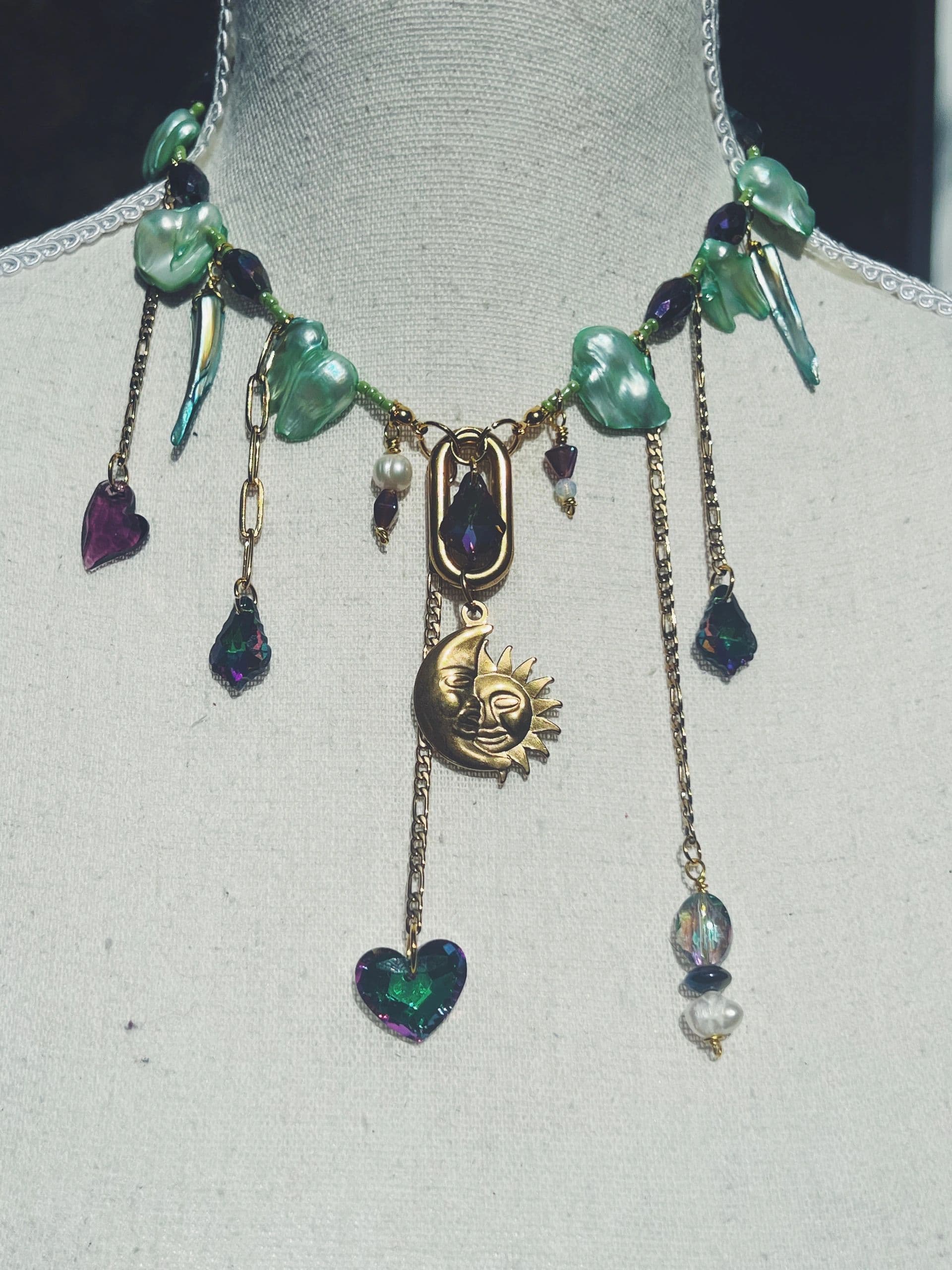 Sun and Moon Pearl Necklace