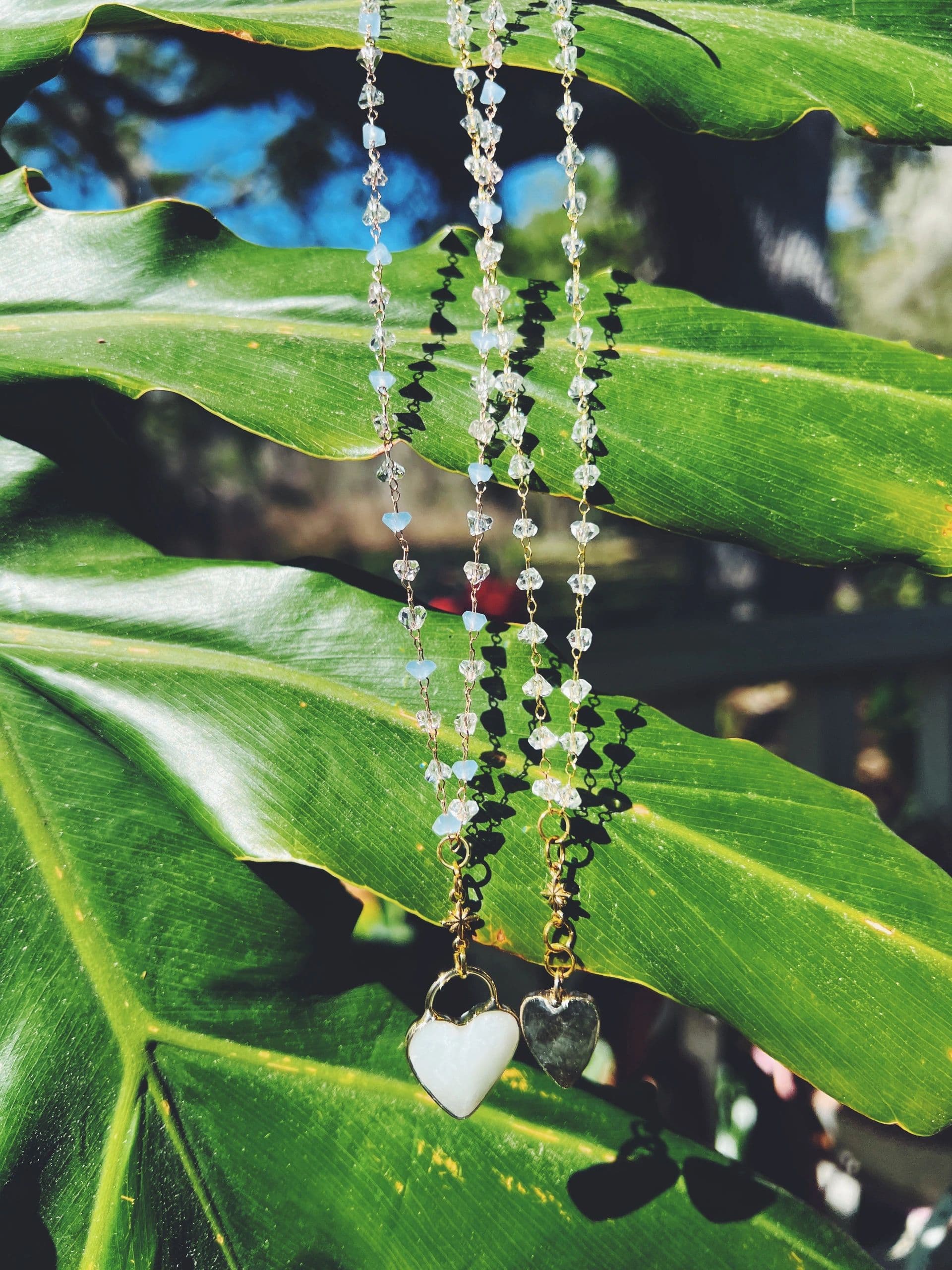 Amazonite Heart Chain Necklace