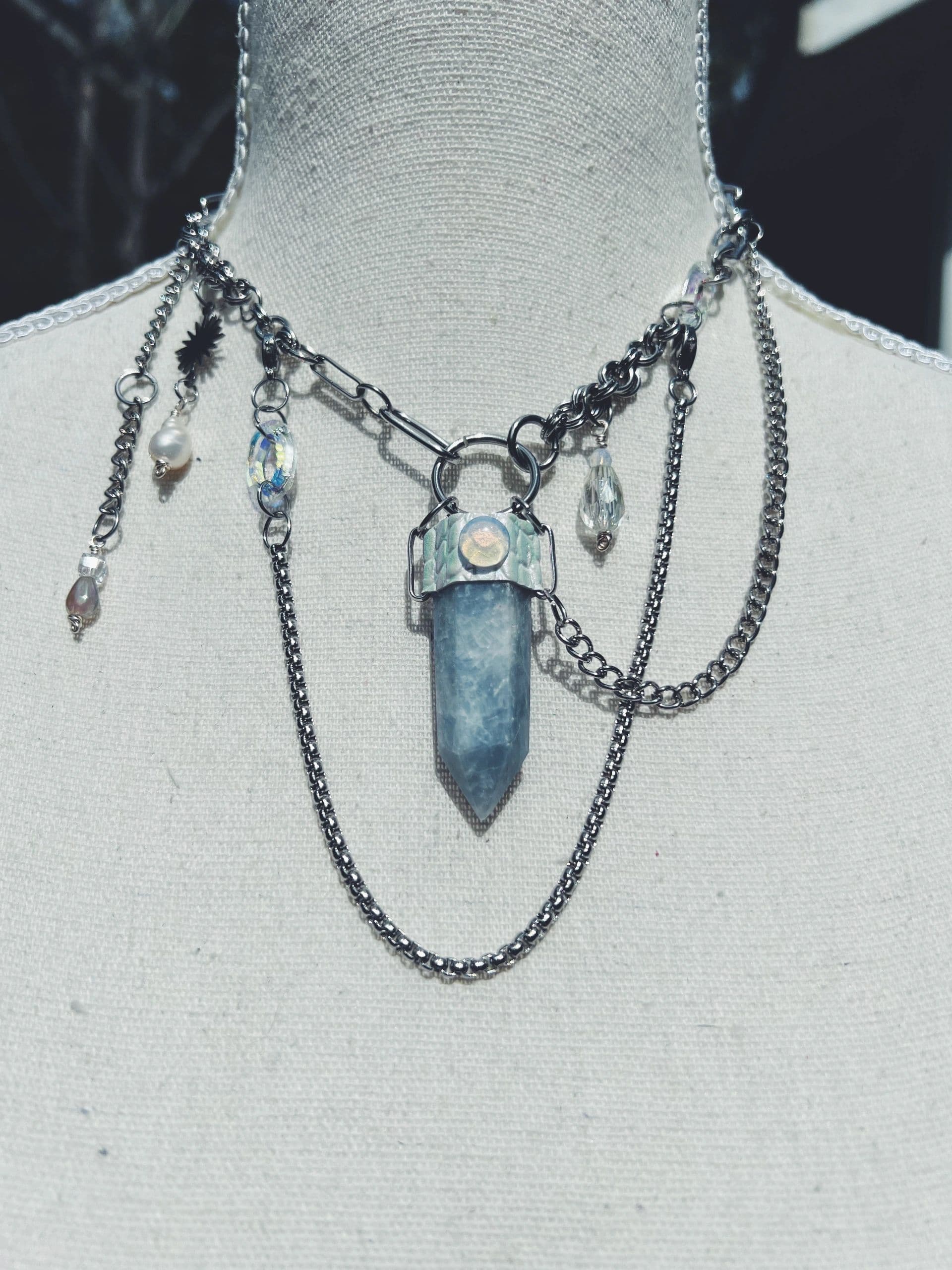 Mini Celestine Opal Necklace