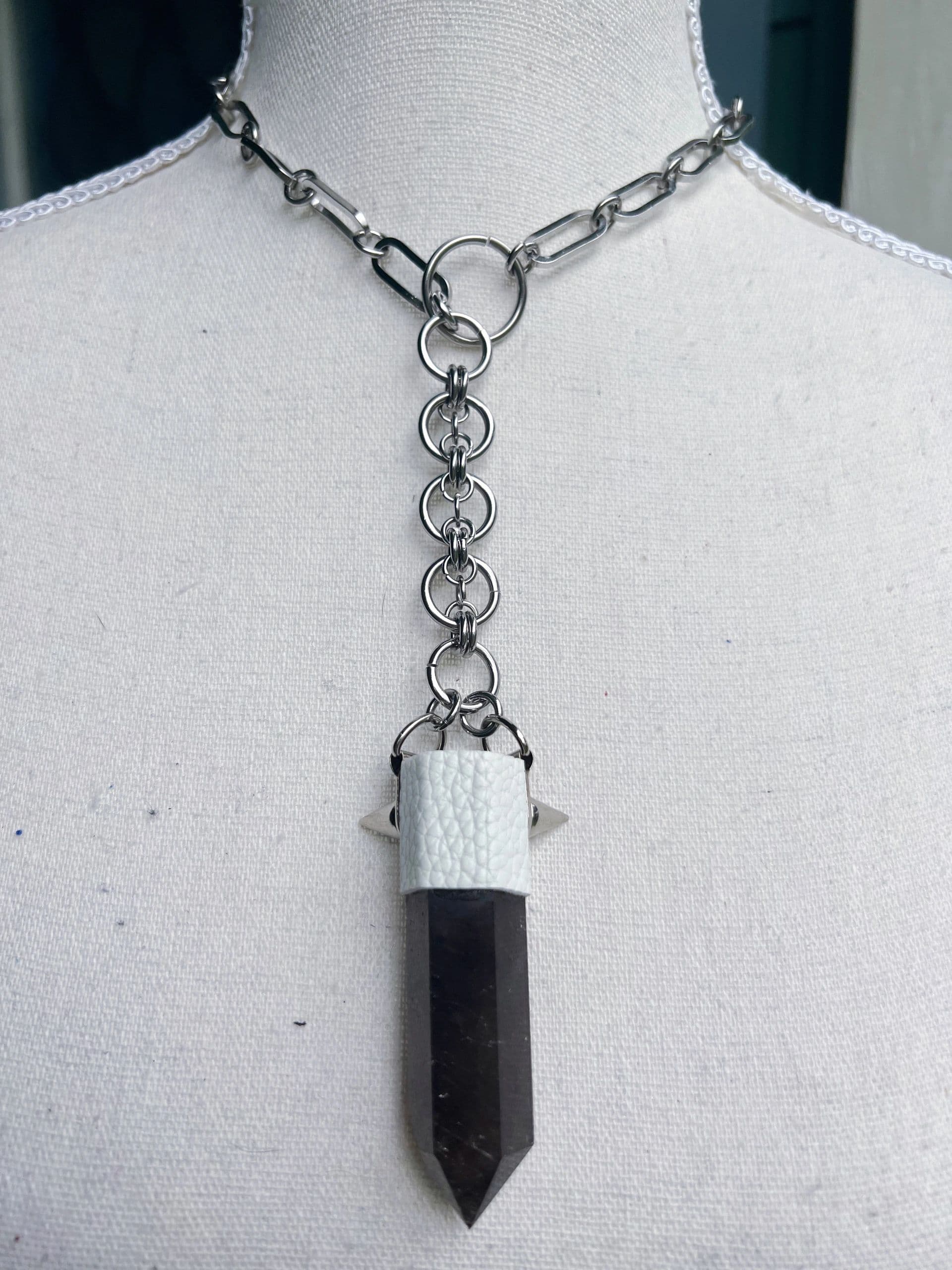 Warrior Chick Smokey Quartz Necklace