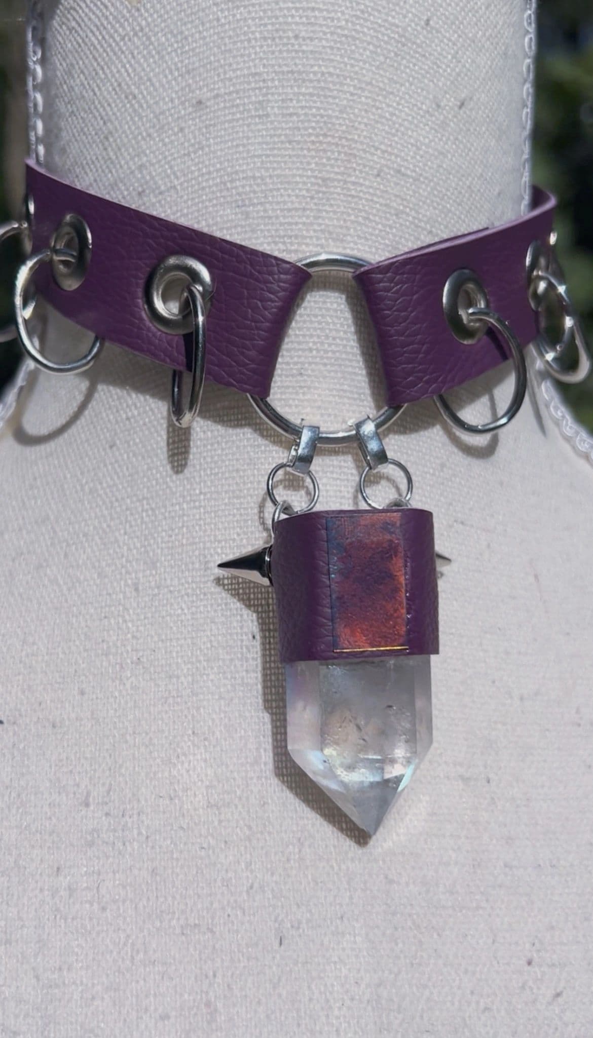 Faux Leather Angel Aura Choker