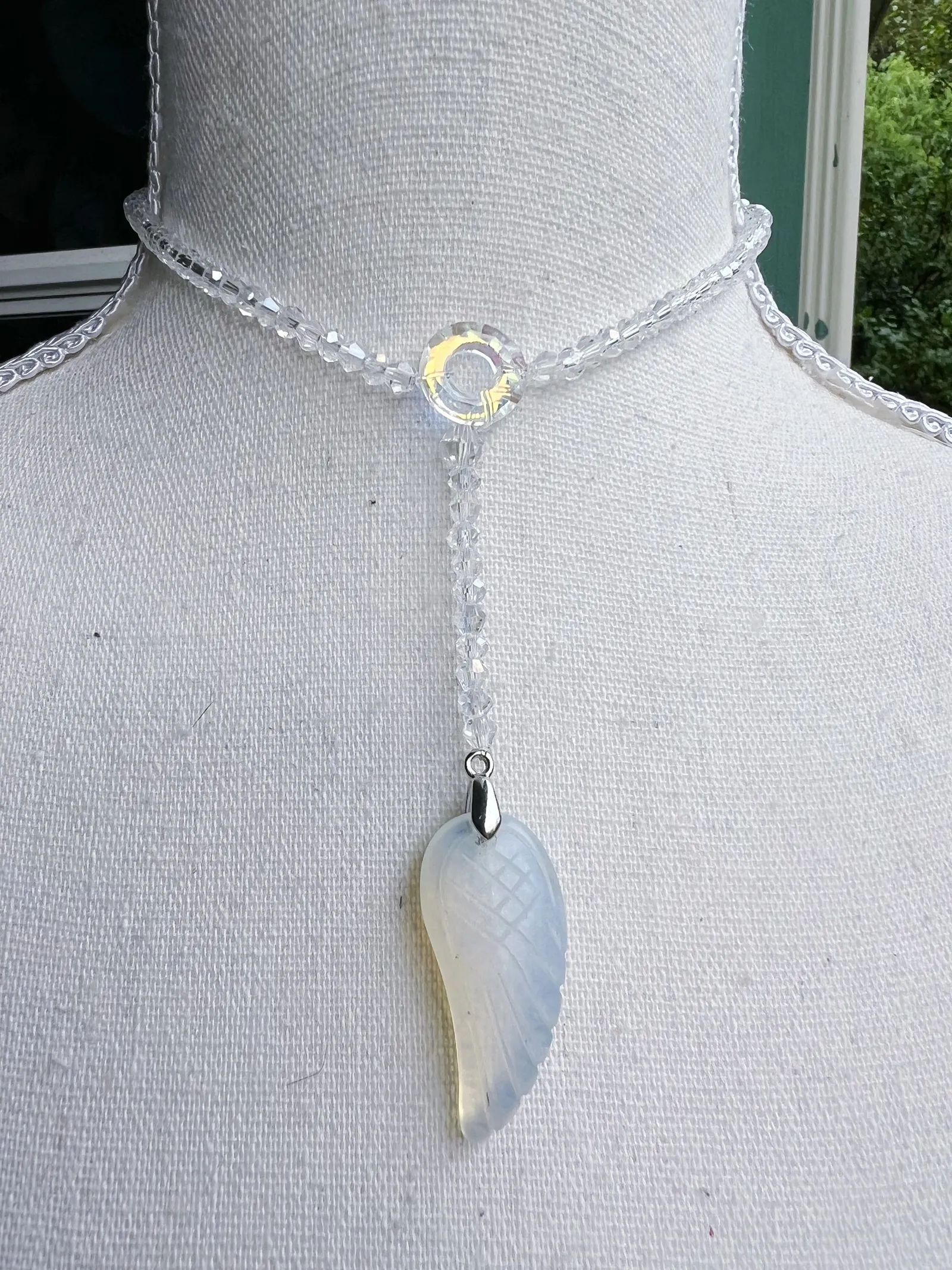 Moonstone Wing Aura Necklace